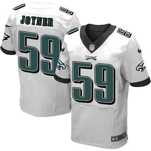 Men's Elite Seth Joyner Nike Jersey White Road - #59 NFL Philadelphia Eagles